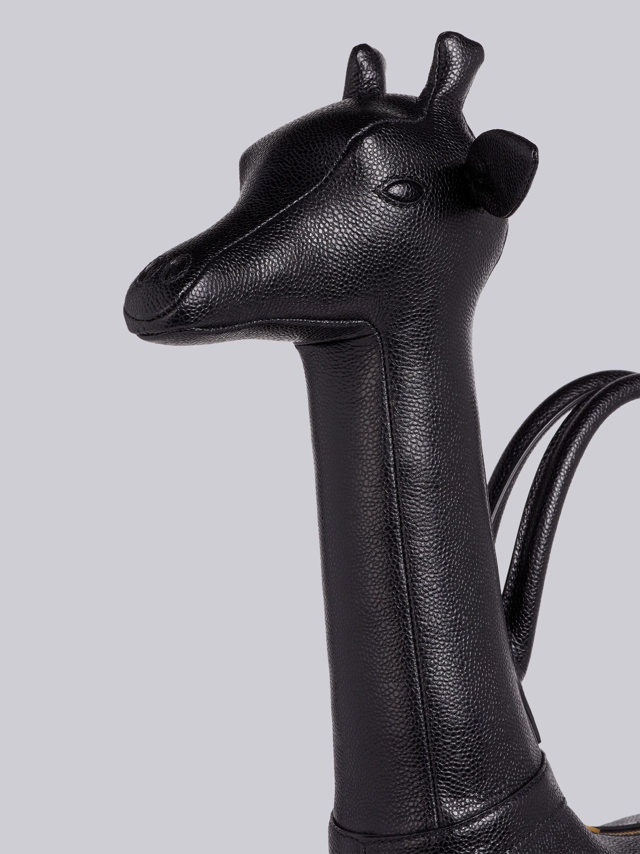 Black Pebbled Calfskin Giraffe Bag - 2