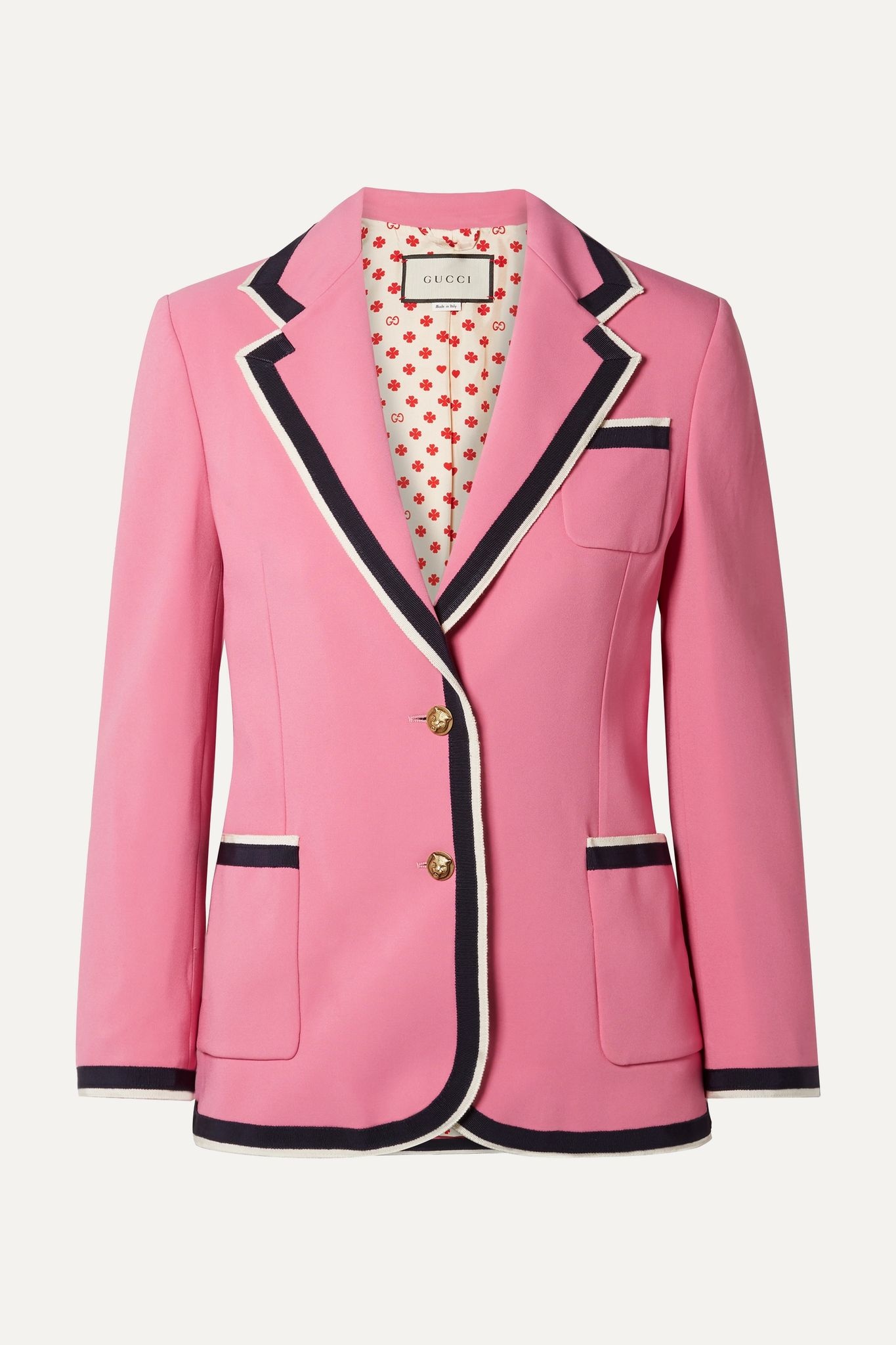 Grosgrain-trimmed cady blazer - 1