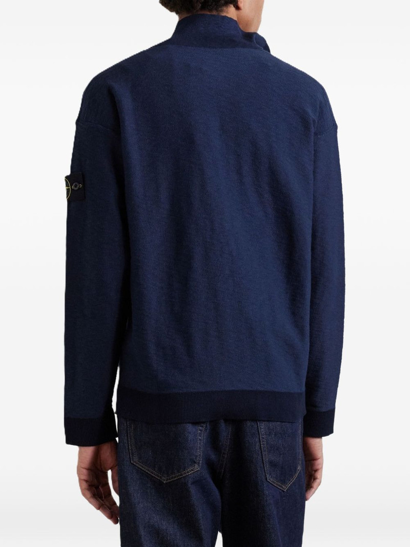 logo-appliquéd zip-up sweater 4