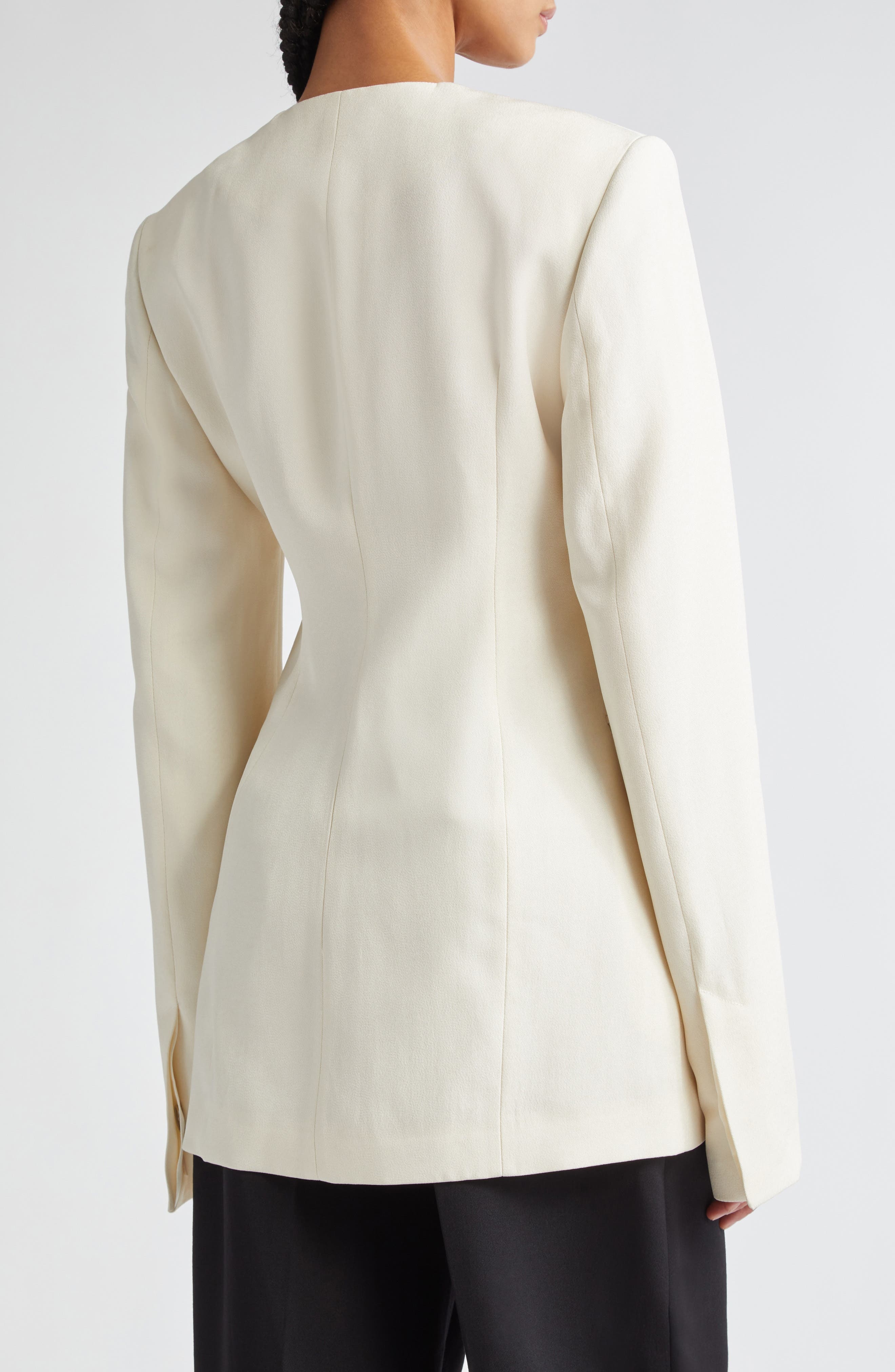 TOTEME Collarless Blazer in Ecru at Nordstrom - 3