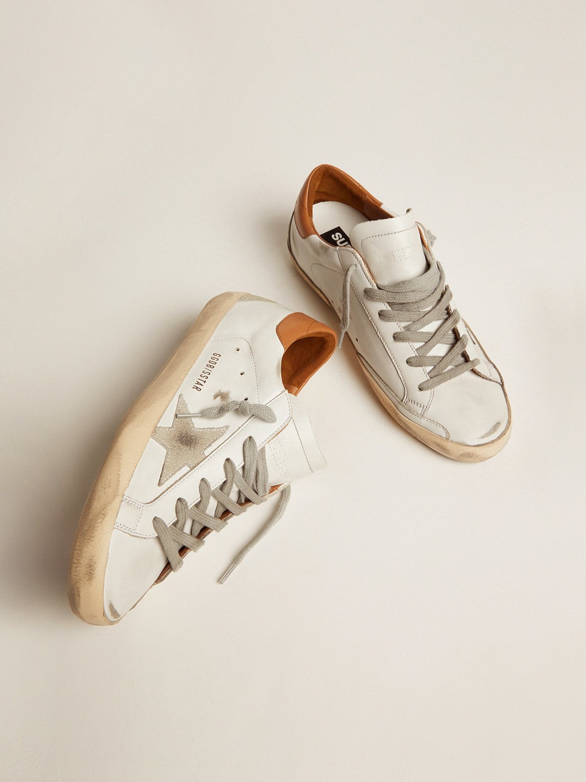 Women’s Super-Star sneakers with suede star and brown heel tab - 2