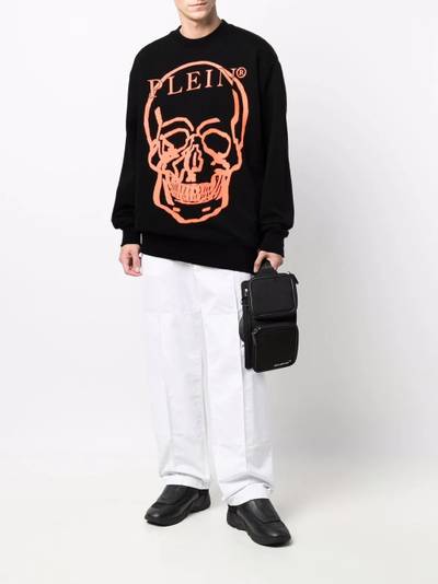 PHILIPP PLEIN logo-print long-sleeve sweatshirt outlook