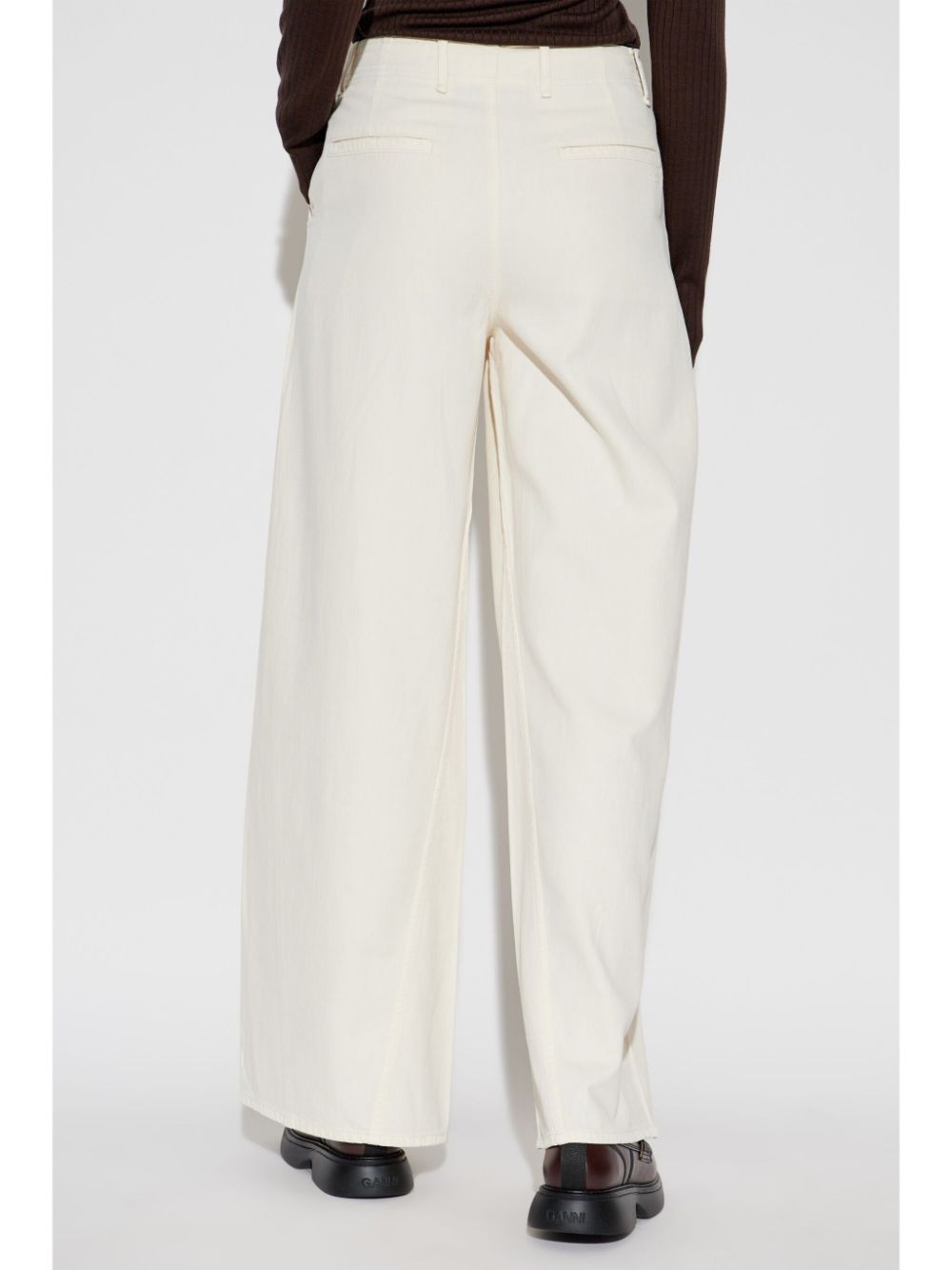 front button flared trousers - 4
