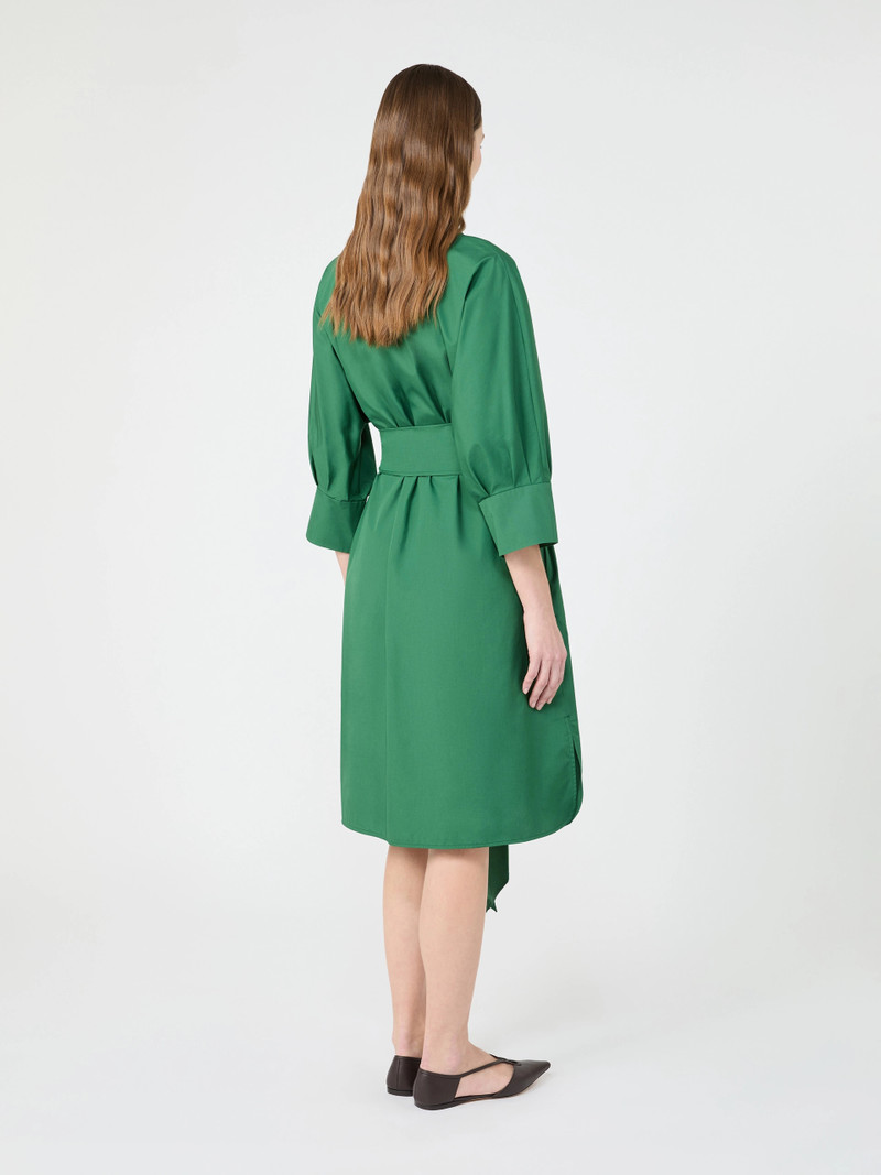 TABATA Cotton shirt dress - GREEN 4