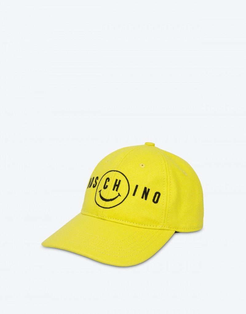 MOSCHINO SMILEY® EMBROIDERY CANVAS HAT 3