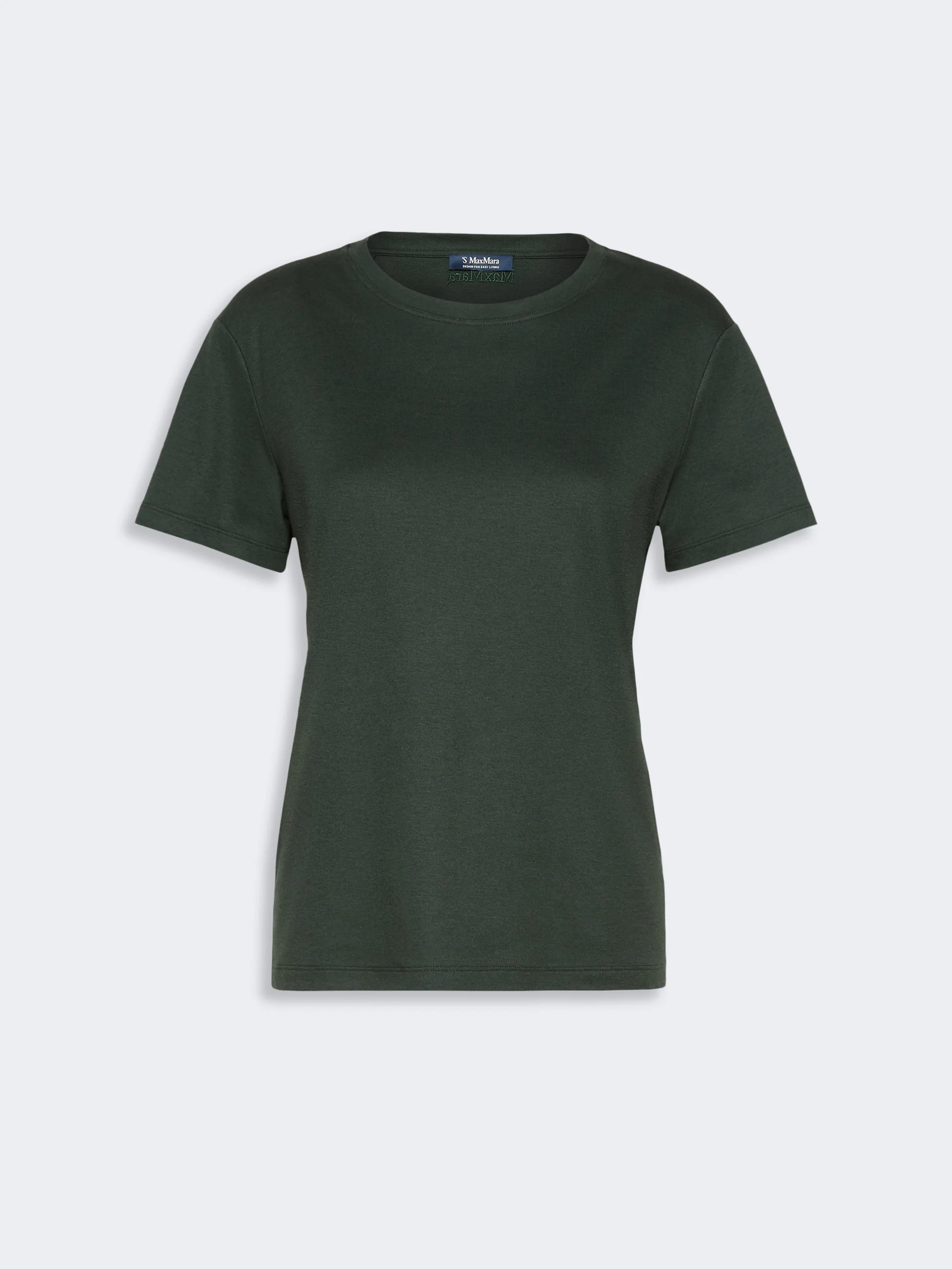 SEGALE Cotton and modal jersey T-shirt - DARK GREEN - 1