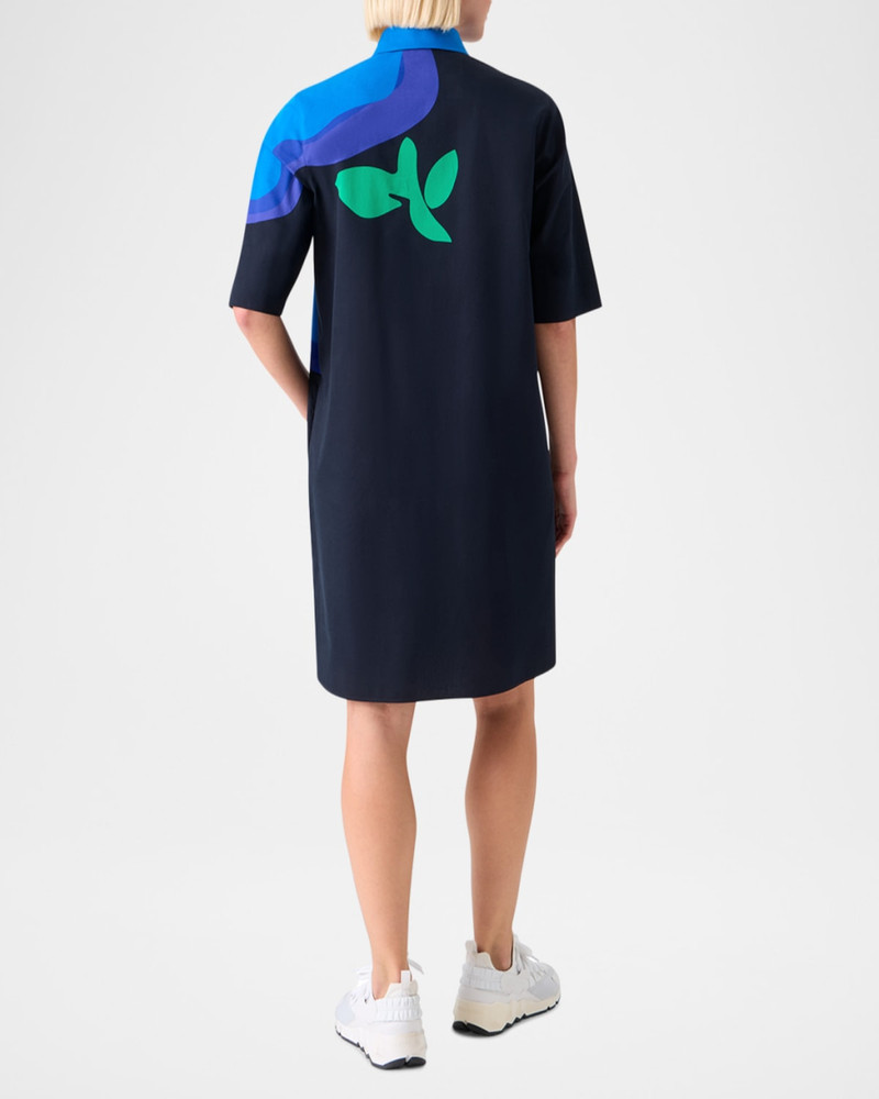 Floral Cotton Knee-Length Dress 3