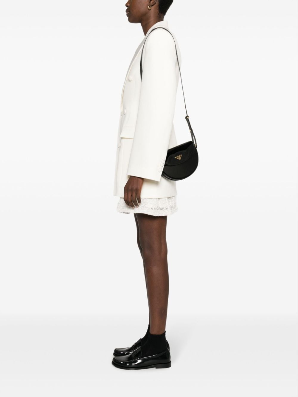 triangle-logo patent leather shoulder bag - 2