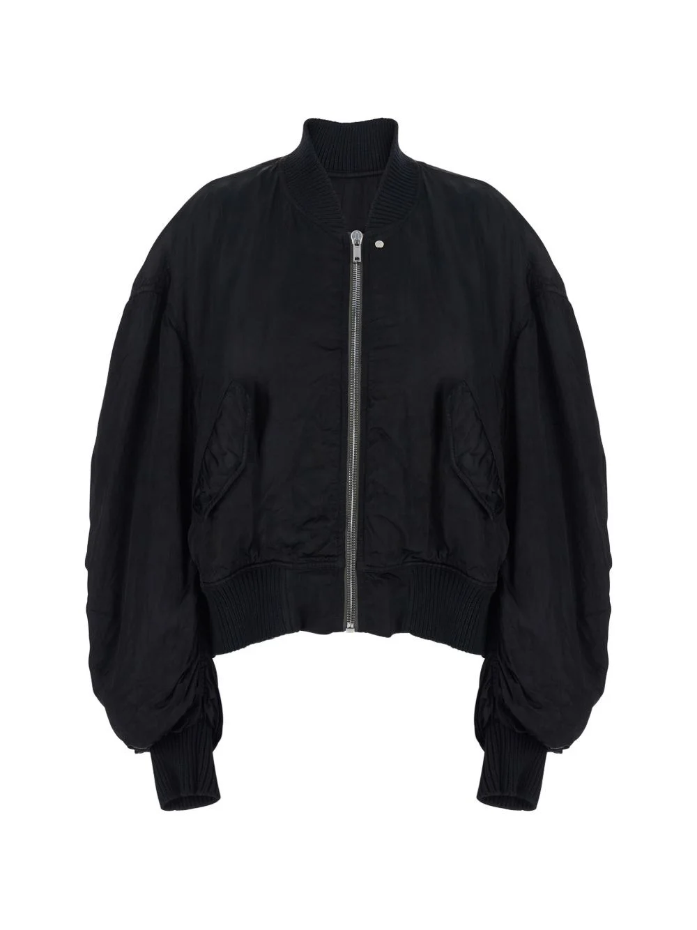 ruched bomber jacket - 1