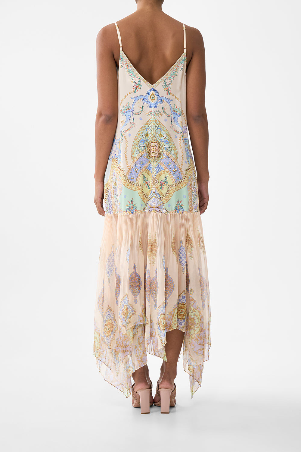 MINIMAL SLIP WITH PLEATED CHIFFON SKIRT - 3