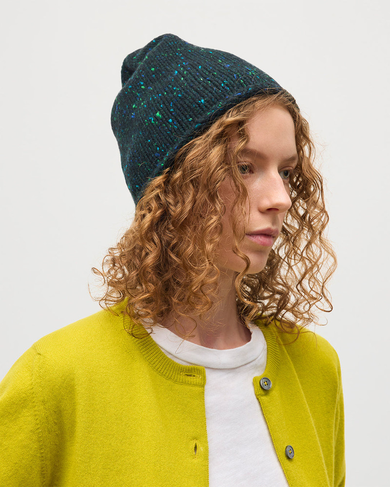 Tiree Green Donegal Cashmere Beanie 3