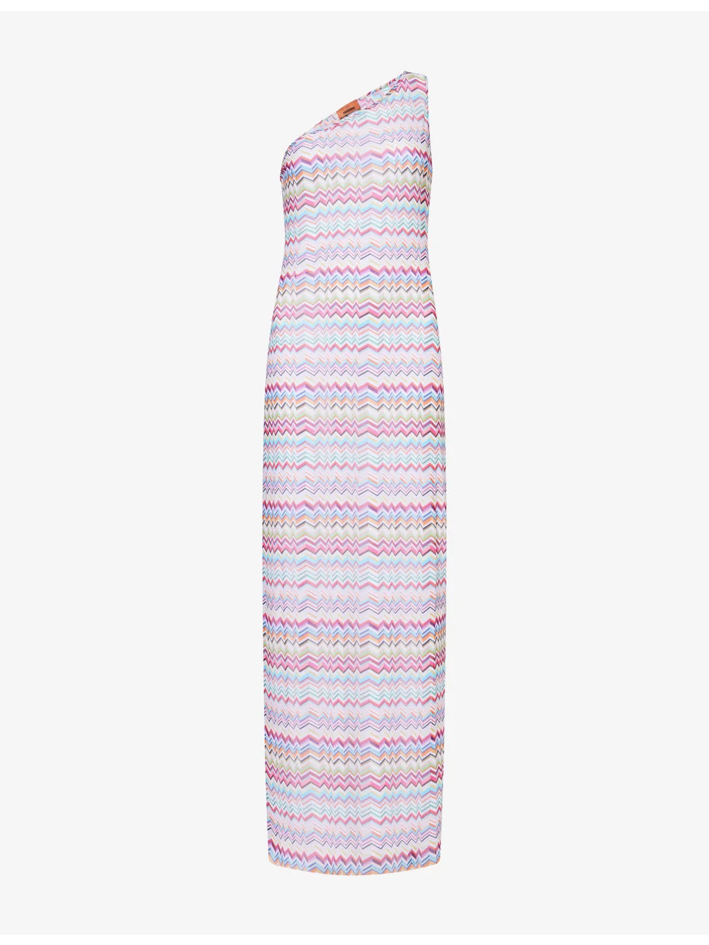Asymmetric Chevron Sheer Cover Up - 1