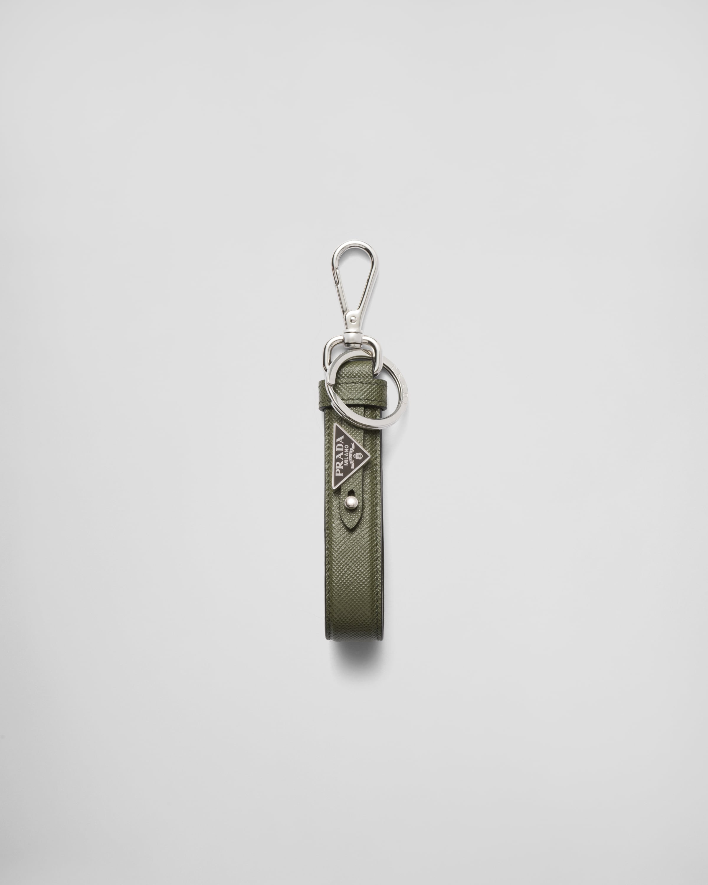 Saffiano leather keychain - 1