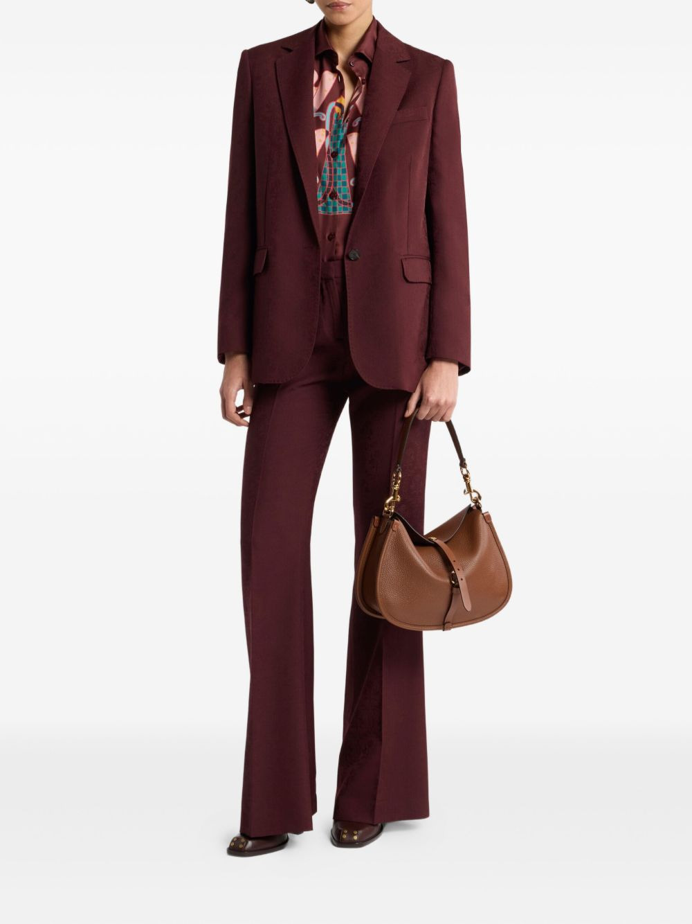 paisley-jacquard trousers - 2