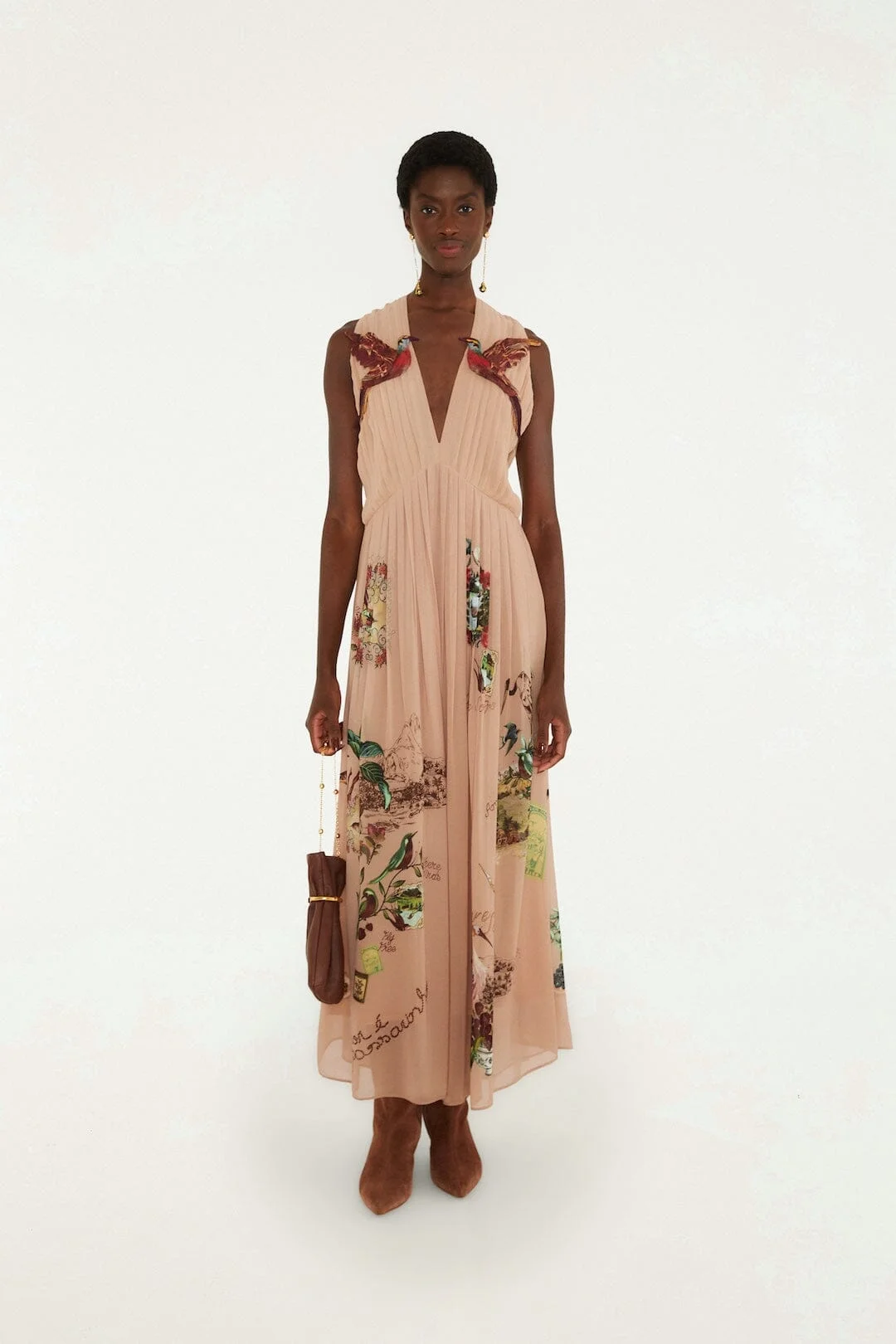 Bird Poetry Hummingbird Sleeveless Maxi Dress - 1