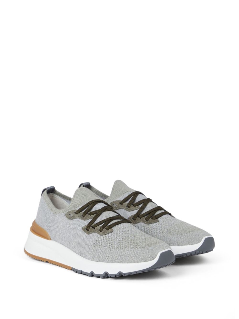 Brunello Cucinelli Logo-print Cotton-blend Sneakers - 1