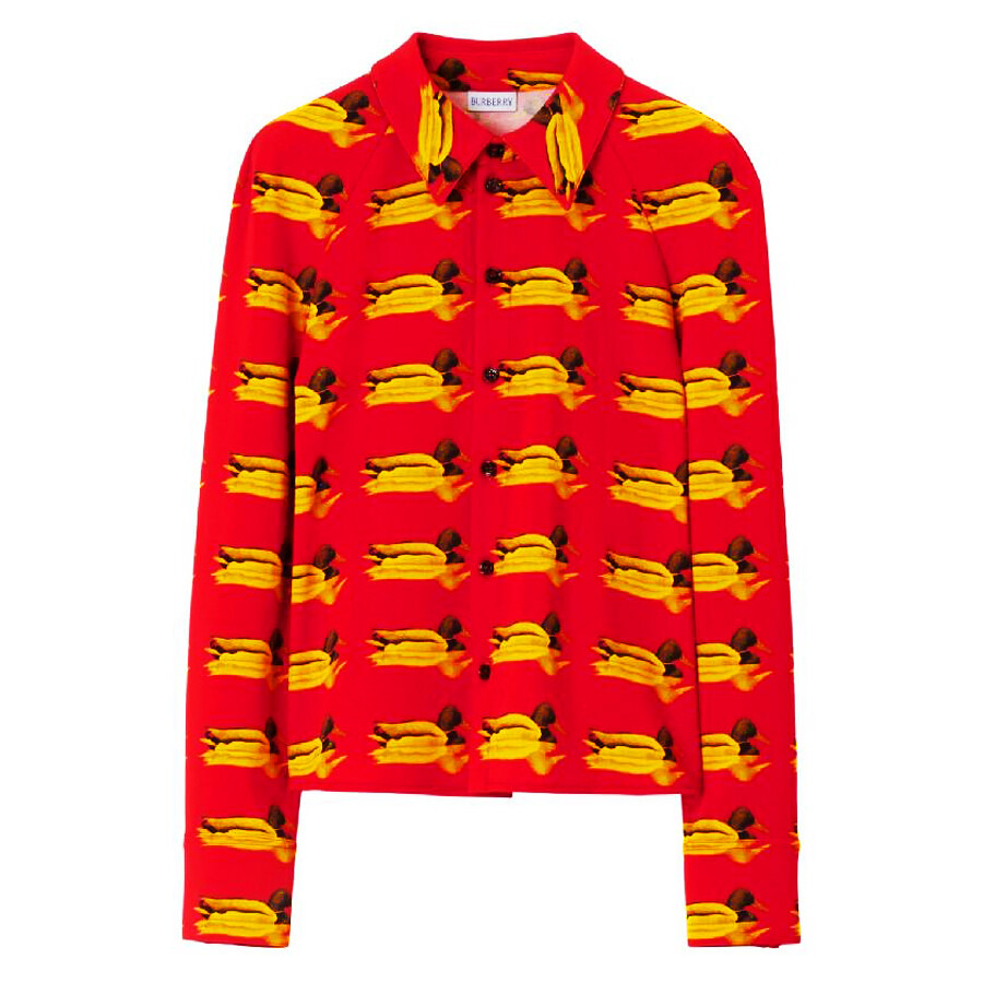 Burberry Long Sleeve Monogram-Pattern Shirt - 5