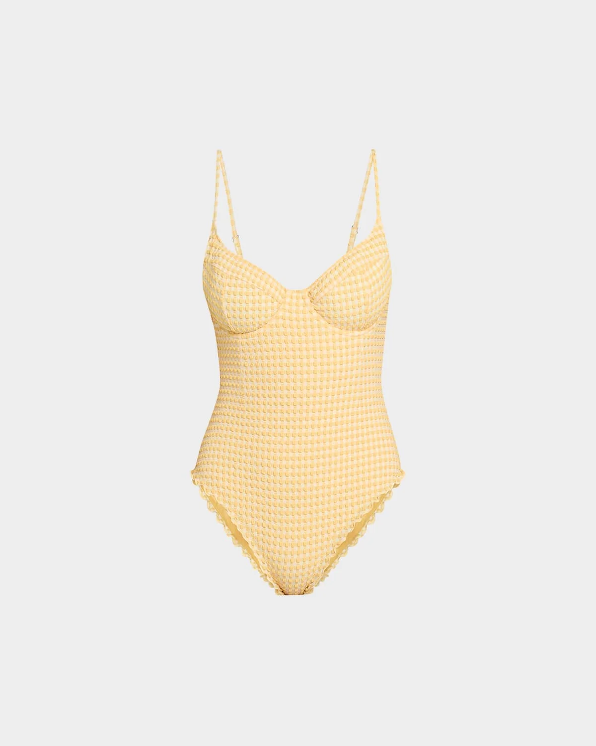 Suni Textured Gingham One-Piece Swimsuit - 1