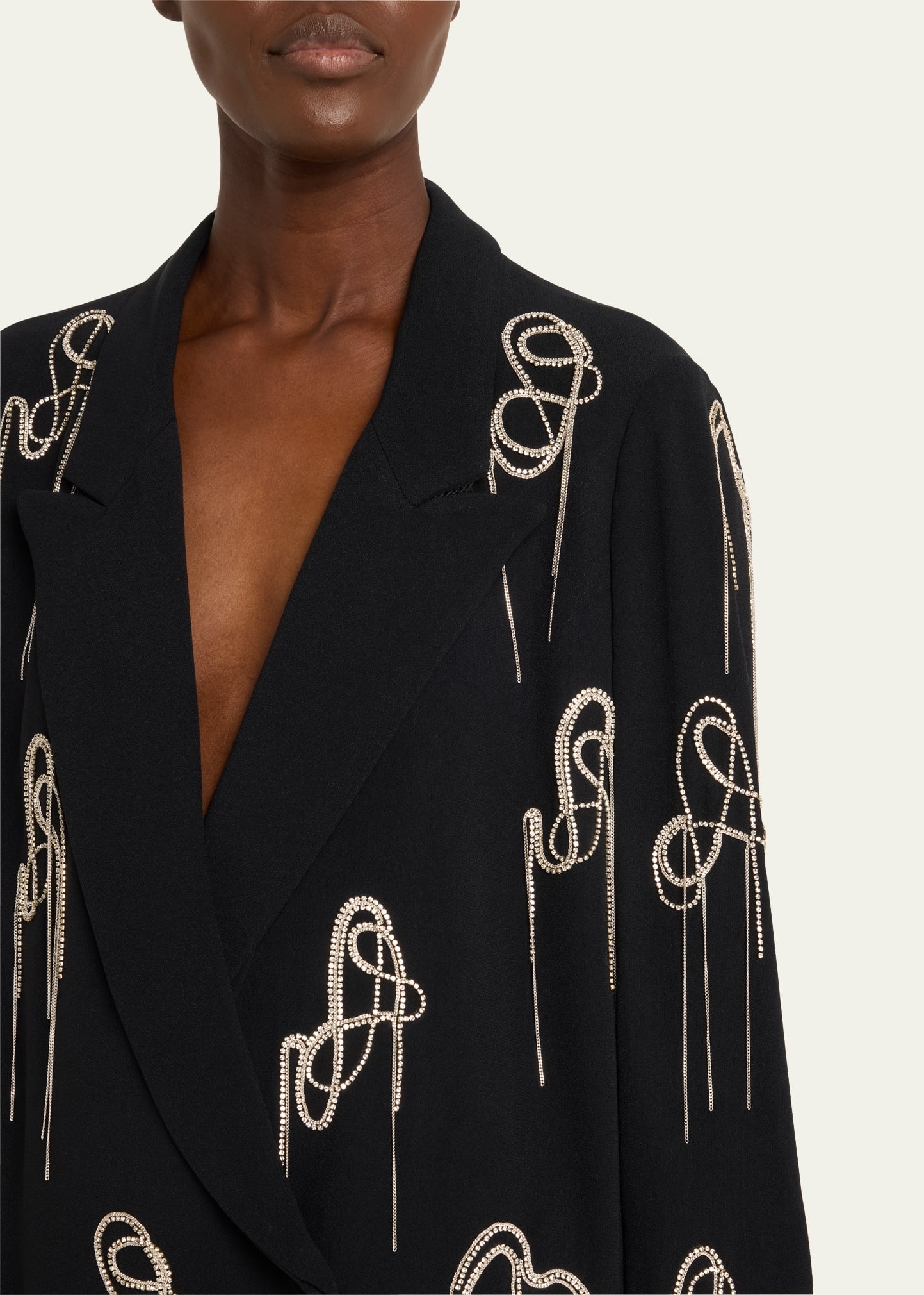 Caplana Crystal Chain Blazer - 5