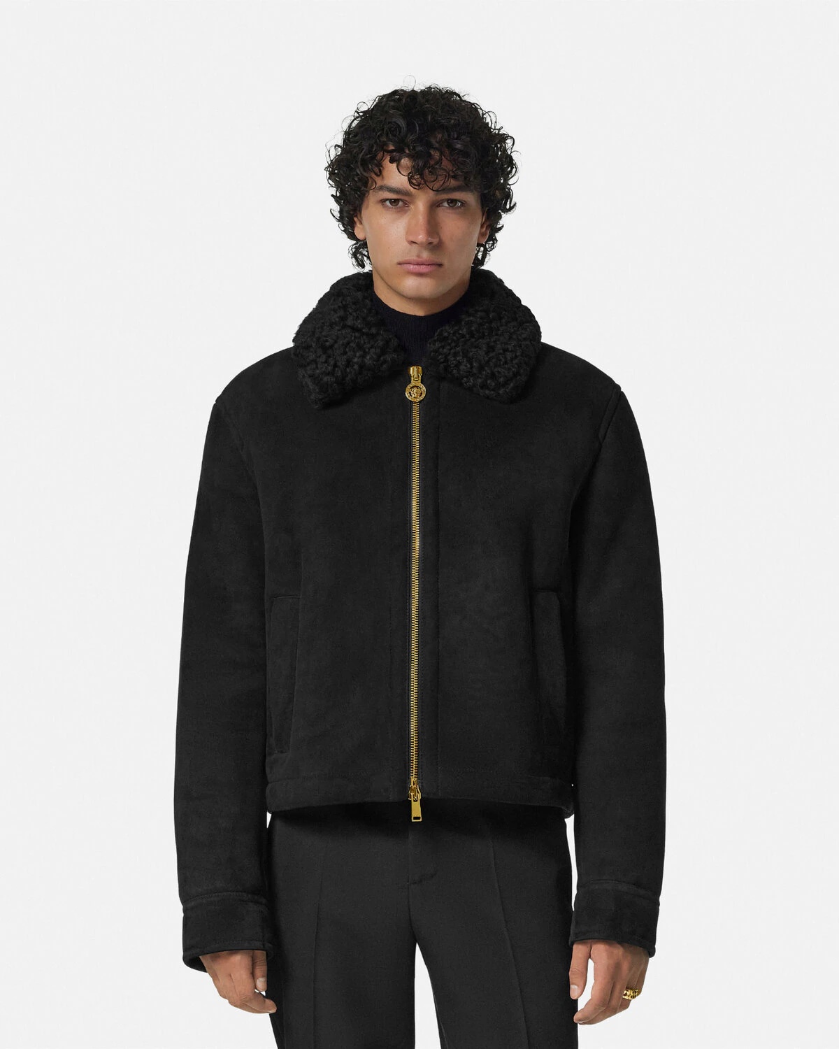 Suede Shearling Blouson Jacket - 4