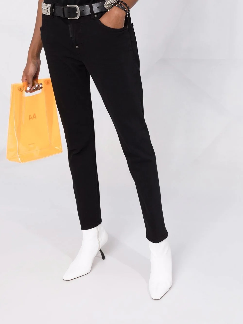 logo-patch denim jeans - 5