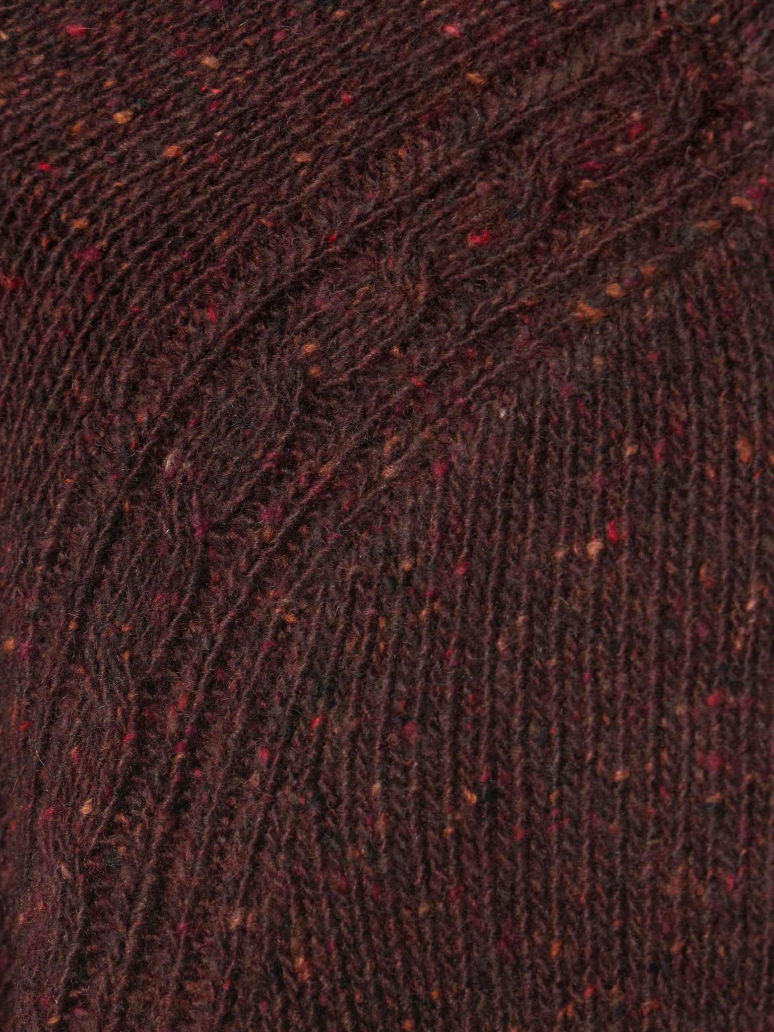 Cropped recycled-cashmere and merino wool-blend turtleneck sweater Plum - 5
