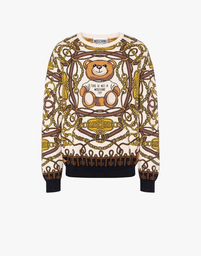 MILITARY TEDDY SCARF-INLAY JUMPER 1