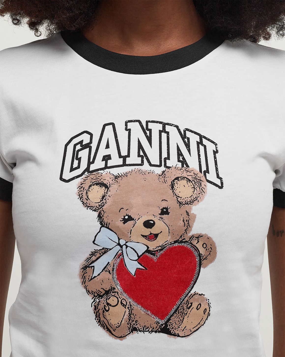 GANNI　Basic Jersey Bear Small T-shirts Ganni - Basic Jersey Bear Small T-shirt | HBX - Globally