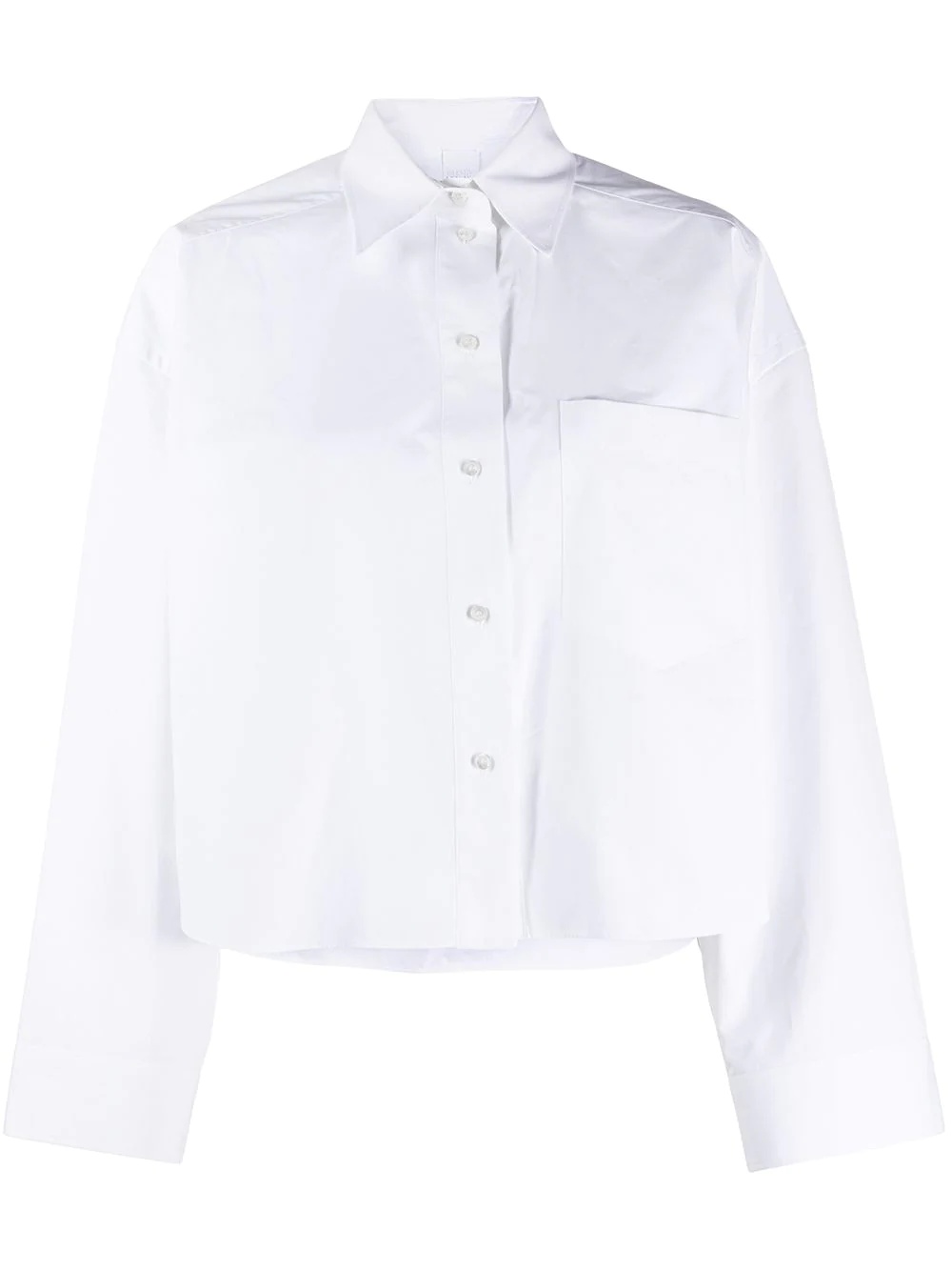 cropped boxy-fit buttoned shirt - 1