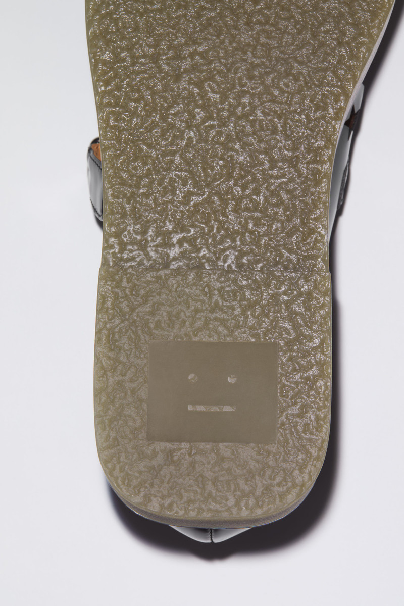 Leather mary jane pumps - Black/amber 5