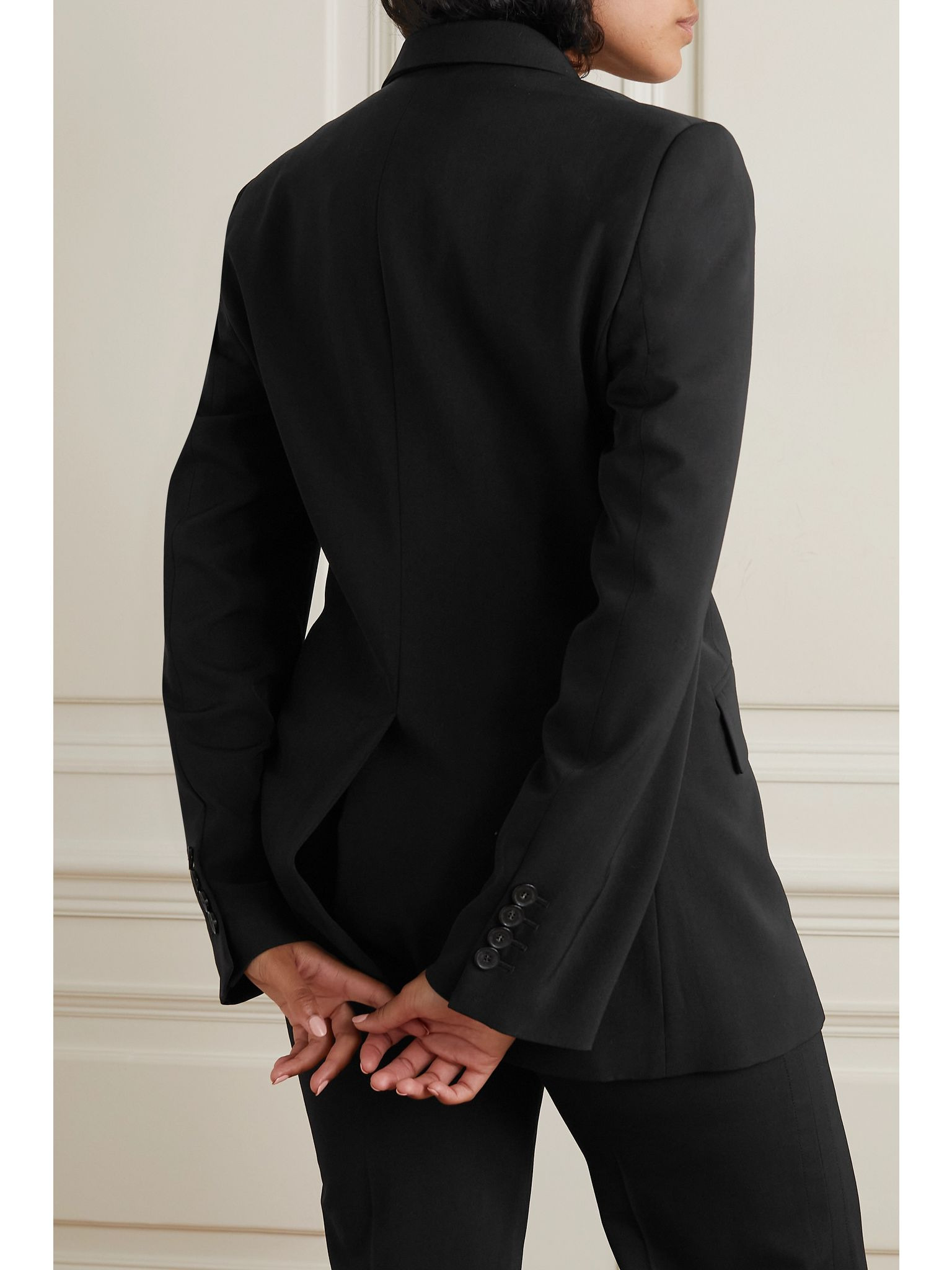 + NET SUSTAIN stretch-wool twill blazer Black - 4