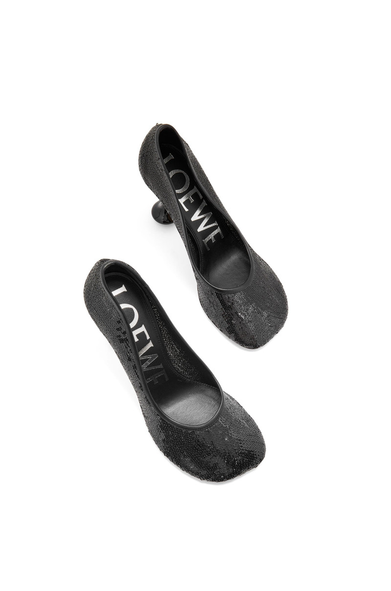 Toy pump in mesh and allover sequins 3