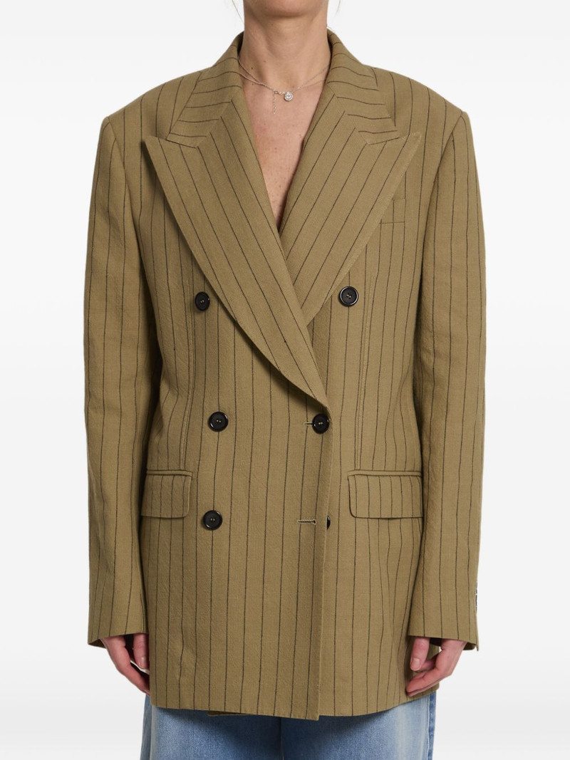 striped double-breasted linen jacket 1