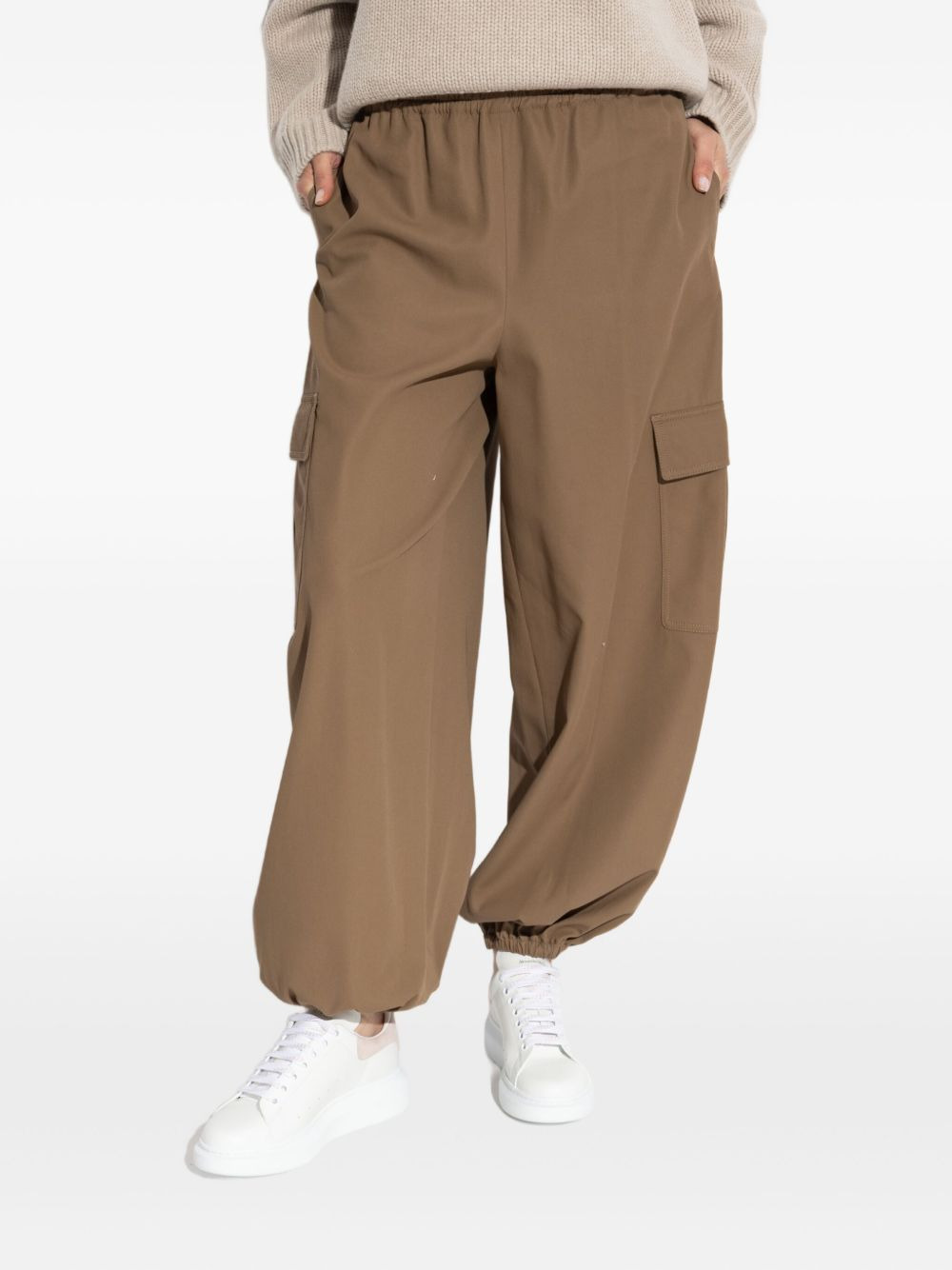 elasticated tapered trousers - 3