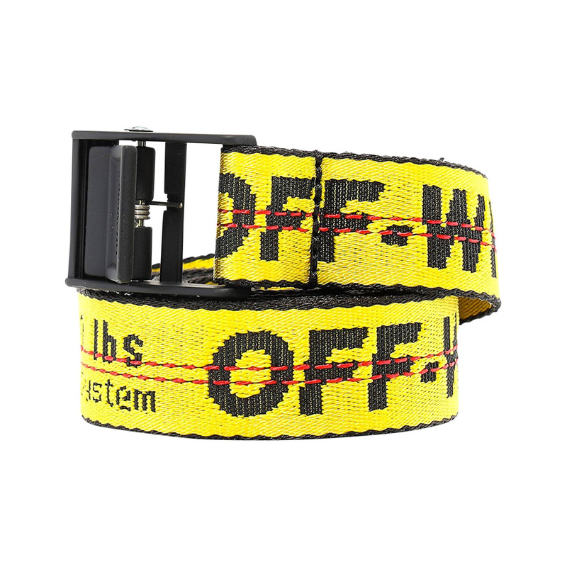Off-White Classic Mini Industrial Belt 'Yellow/Black' 1