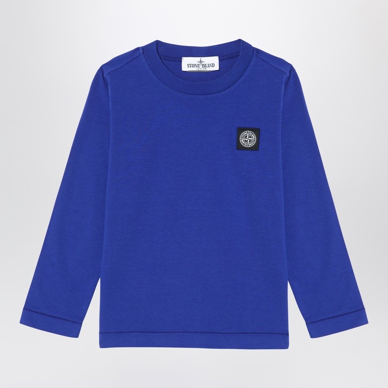 Bright blue long-sleeved T-shirt - 1