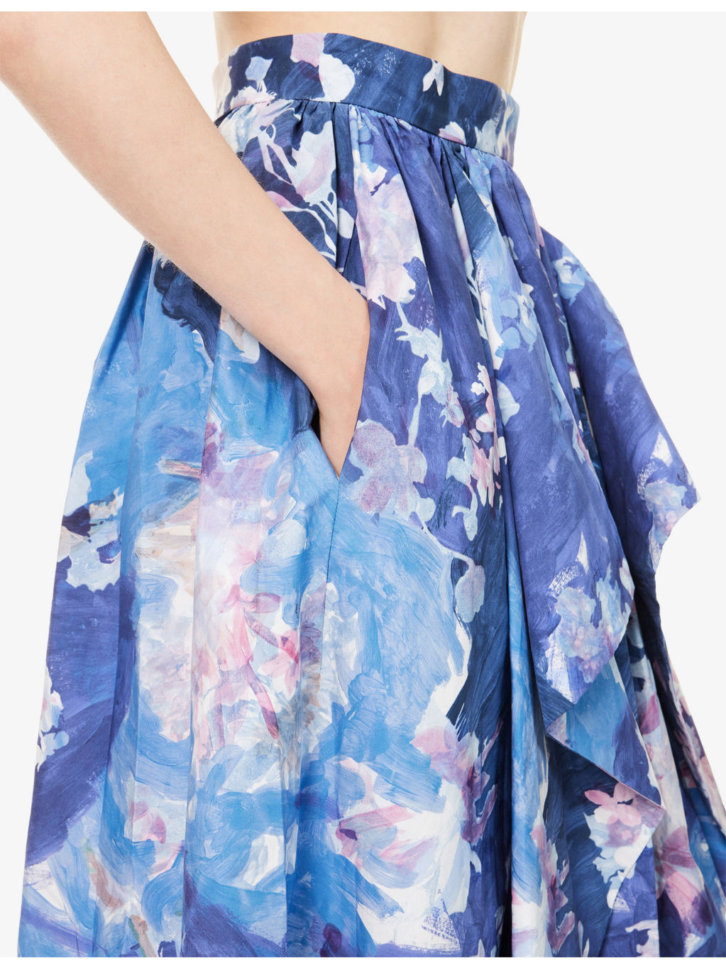 Floral Pleated Cotton-Poplin Midi Skirt - 5