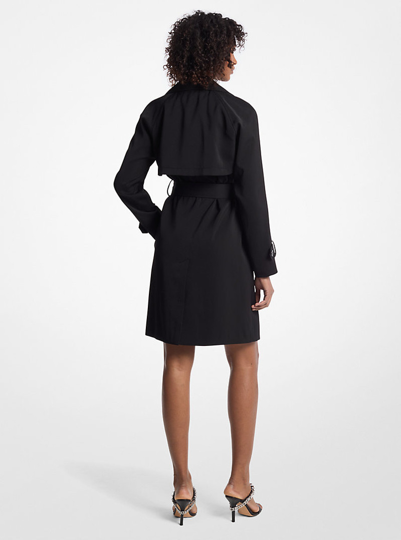MICHAEL KORS Draped Woven Trench Coat outlook