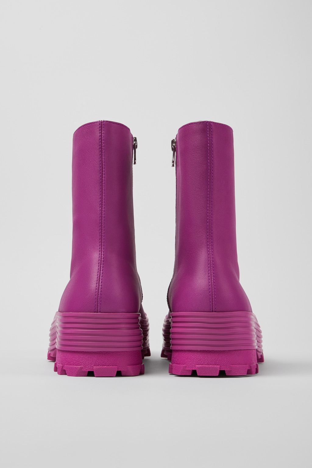 Purple leather boots - 3