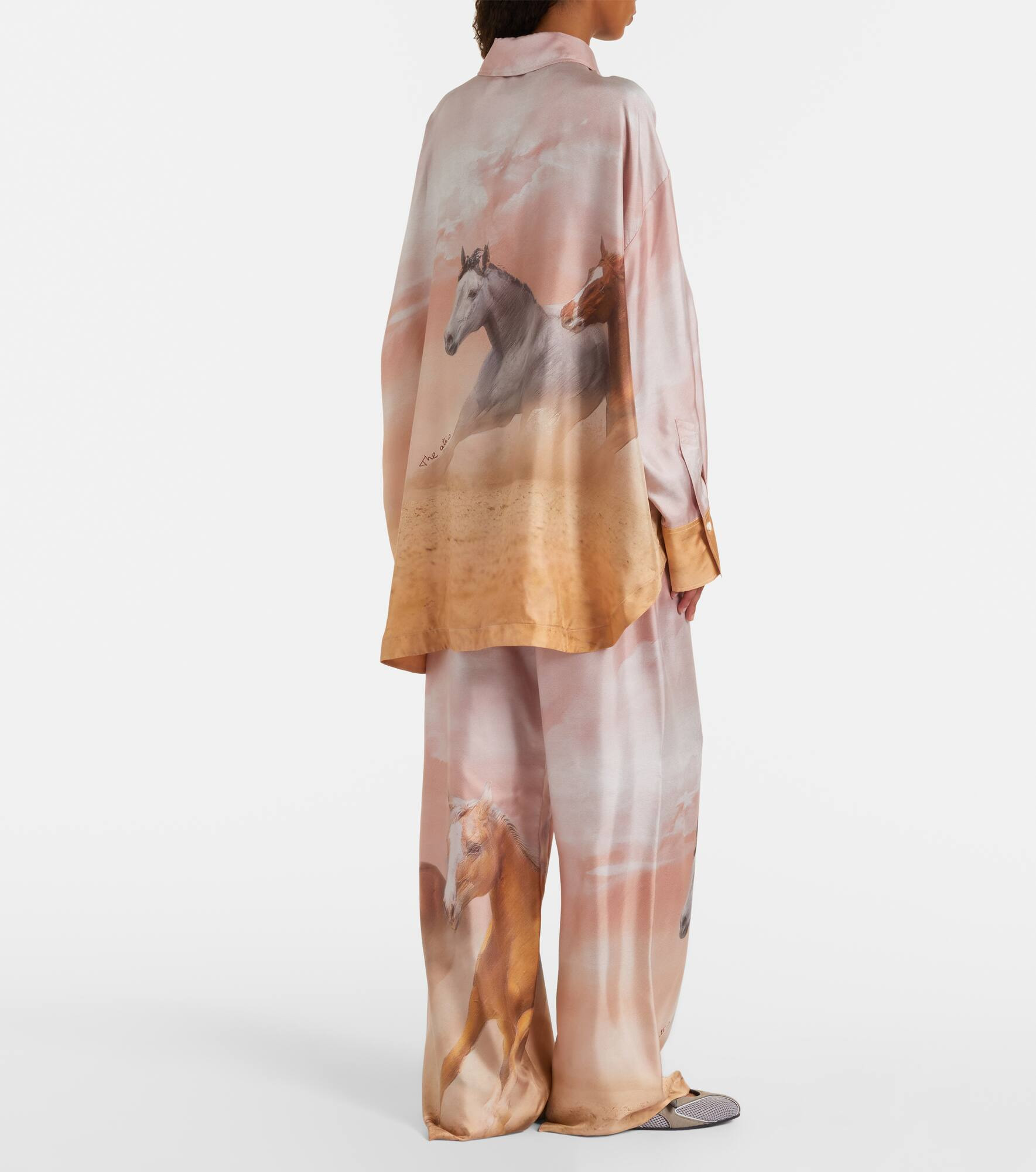 Printed silk twill shirt - 3
