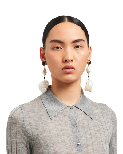 Prada Silver earrings with shells outlook