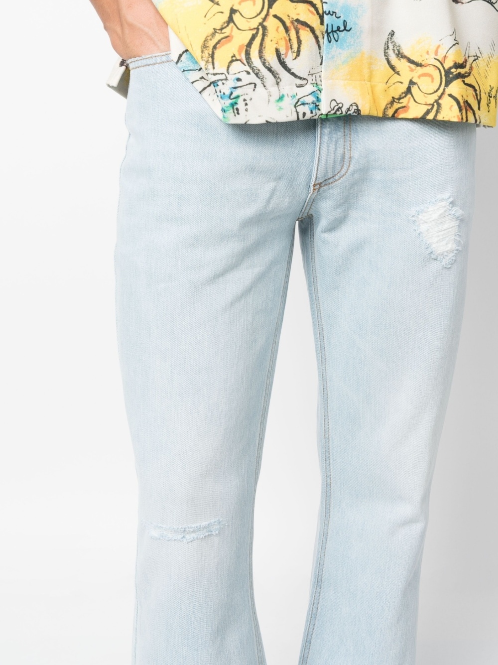 flared-leg denim jeans - 6