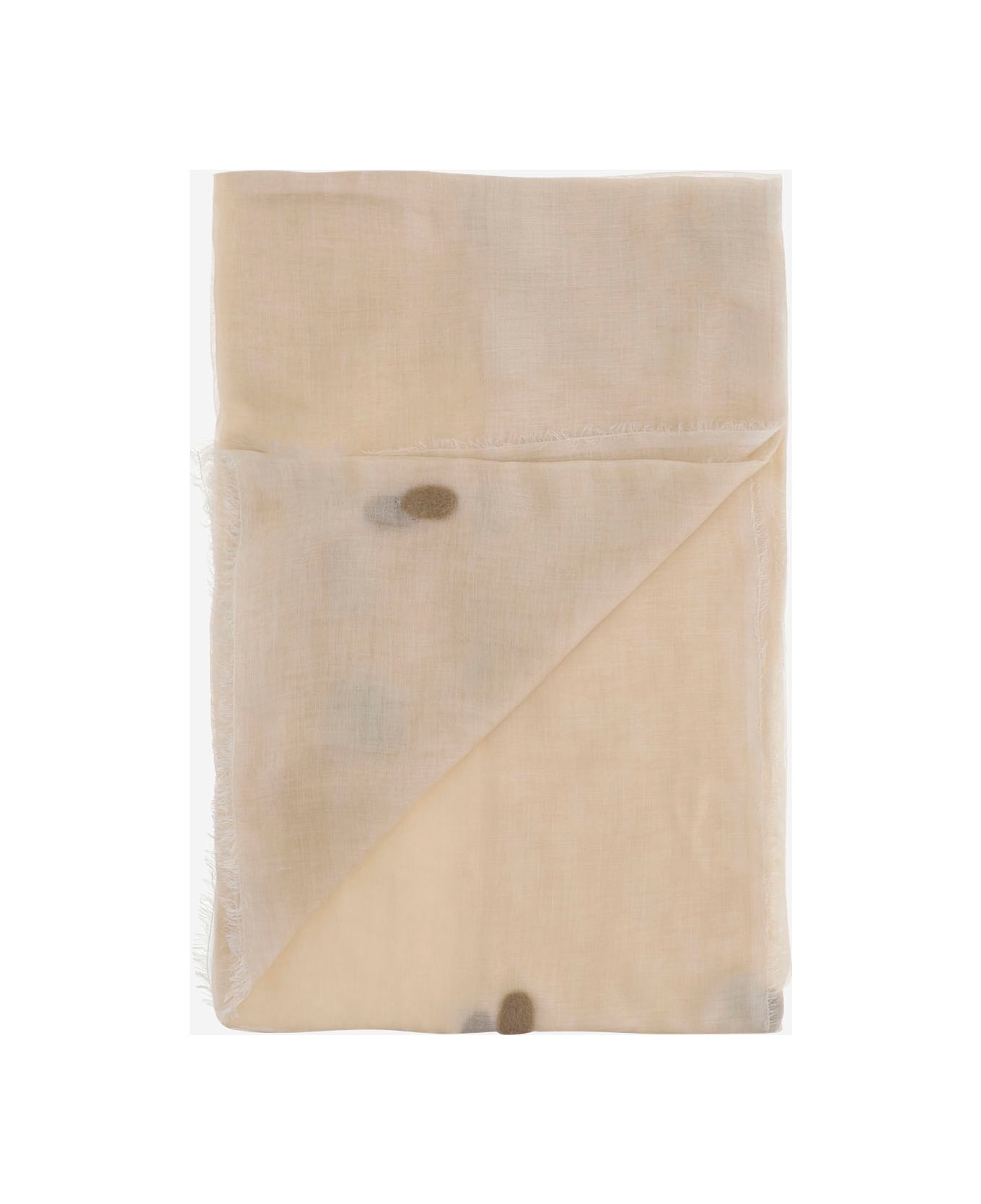 New Bonghino Silk Blend Scarf With Polka Dot Pattern - 3