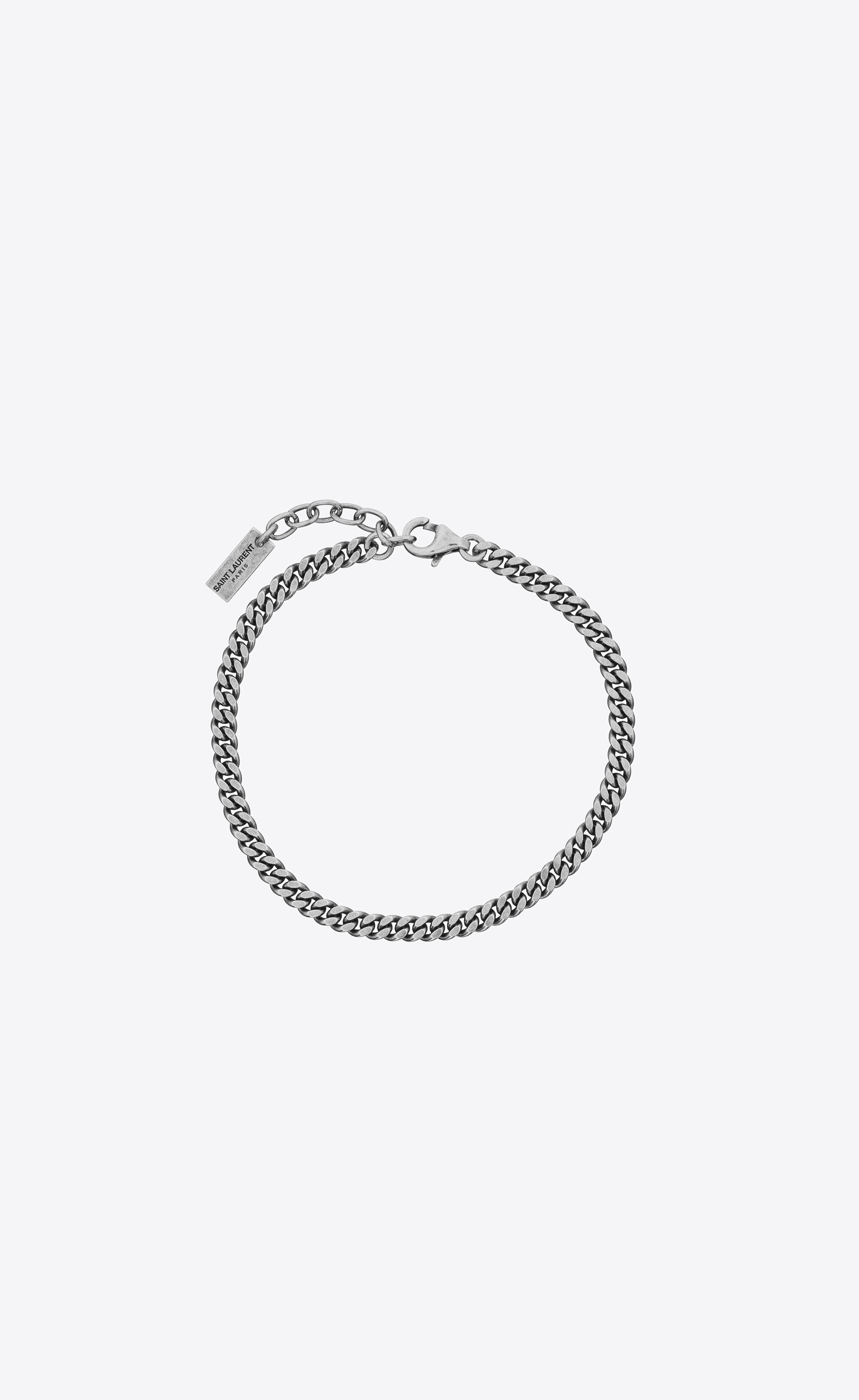 curb chain bracelet in metal - 1