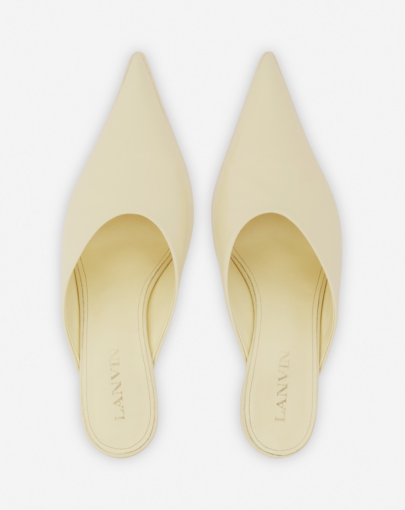 PATENT LEATHER HEELED MULES - 3