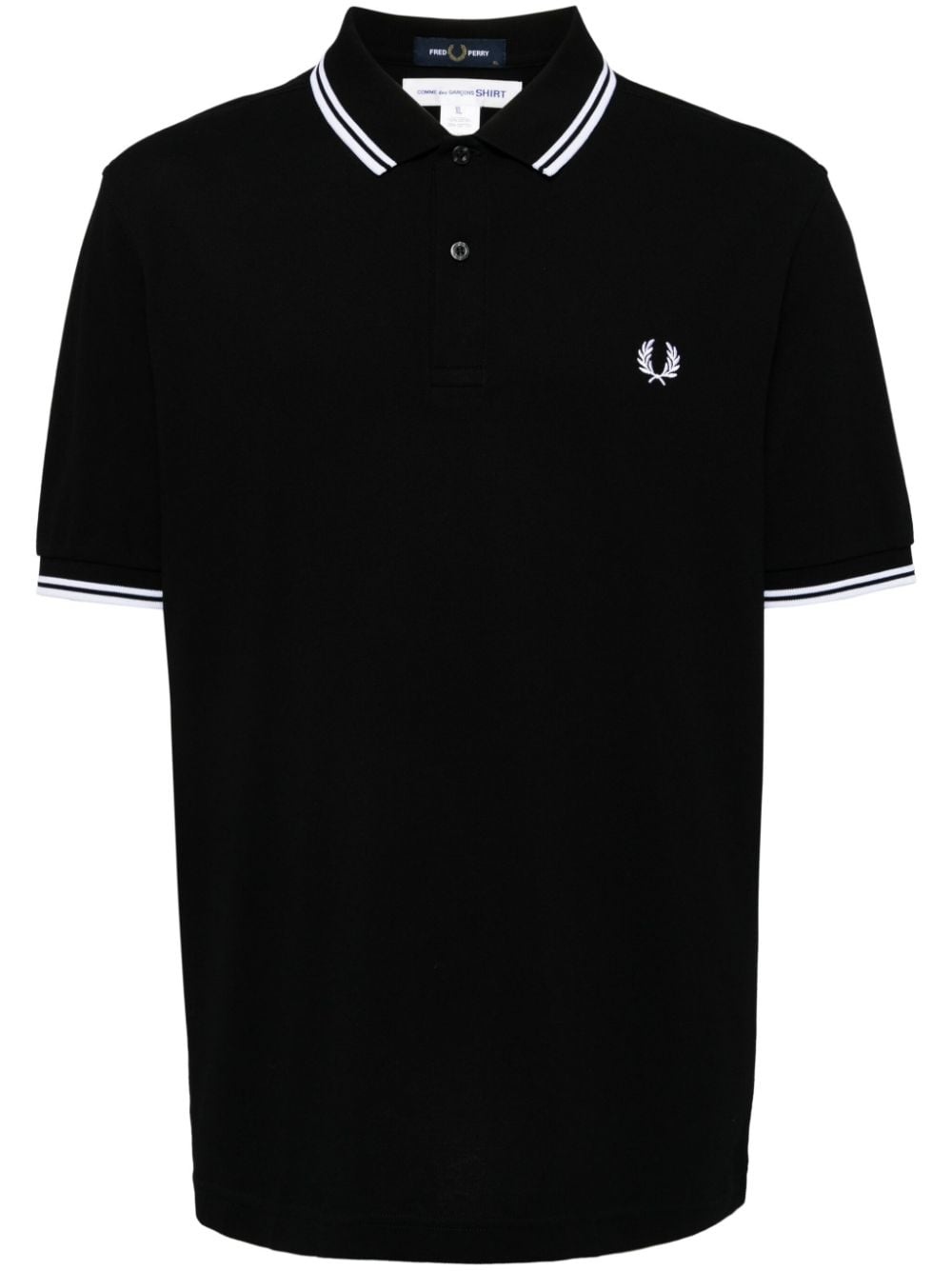 embroidered logo polo shirt - 1