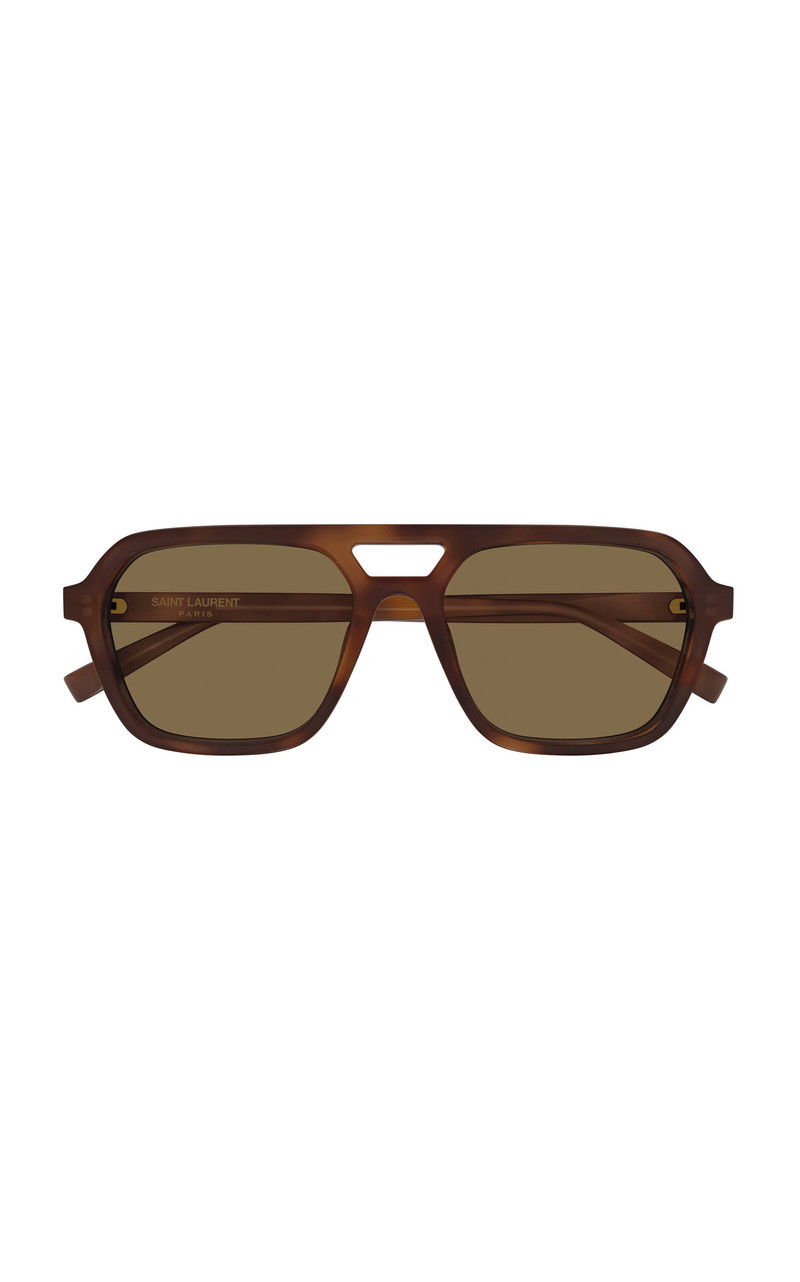 Aviator-Frame Acetate Sunglasses brown 1
