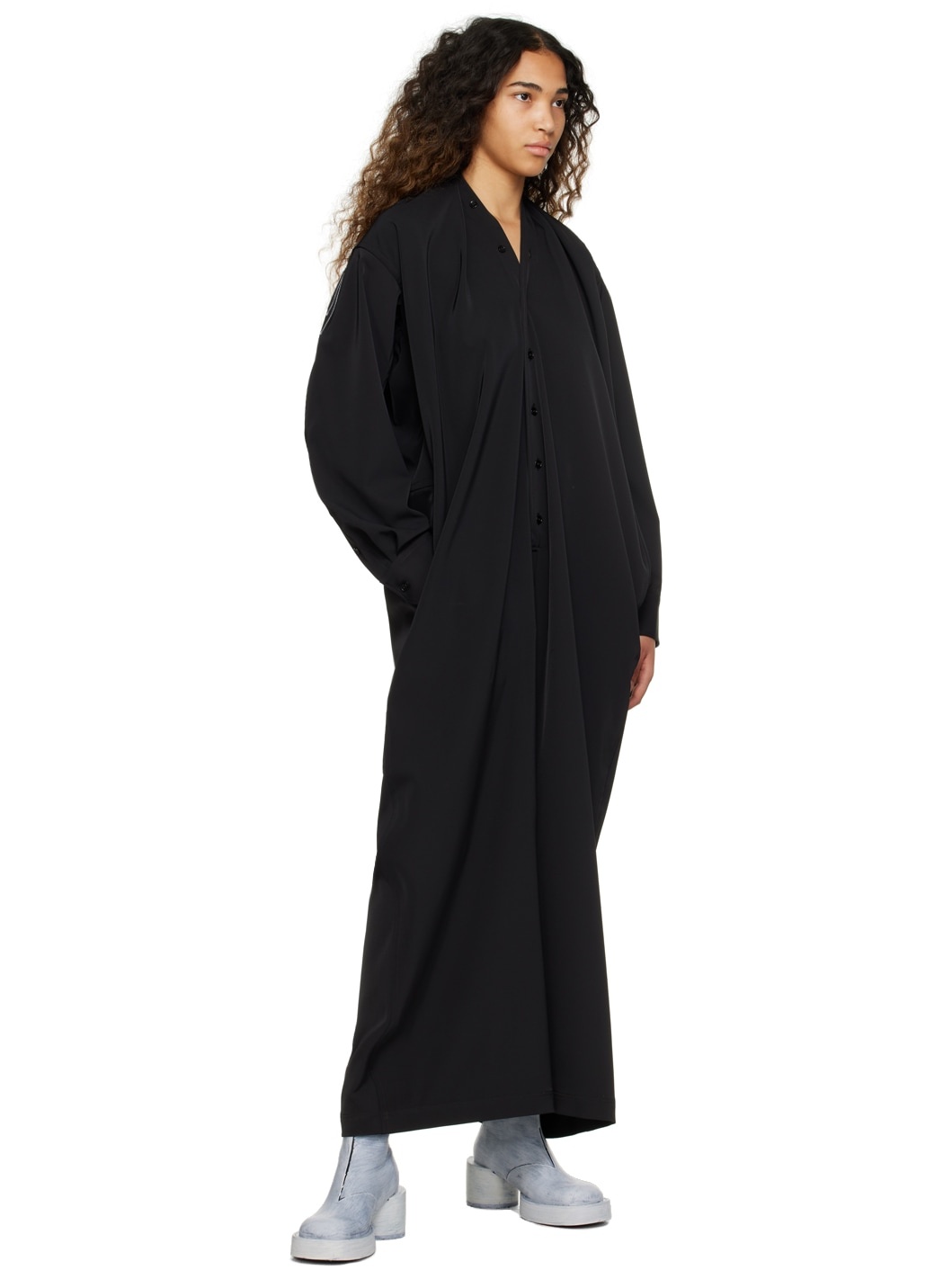 Black Button Jumpsuit - 4