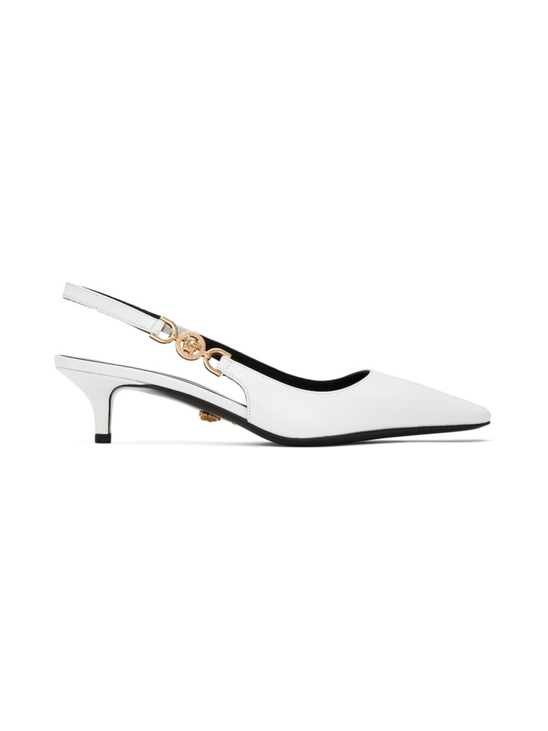 White 'La Medusa' Heels 1