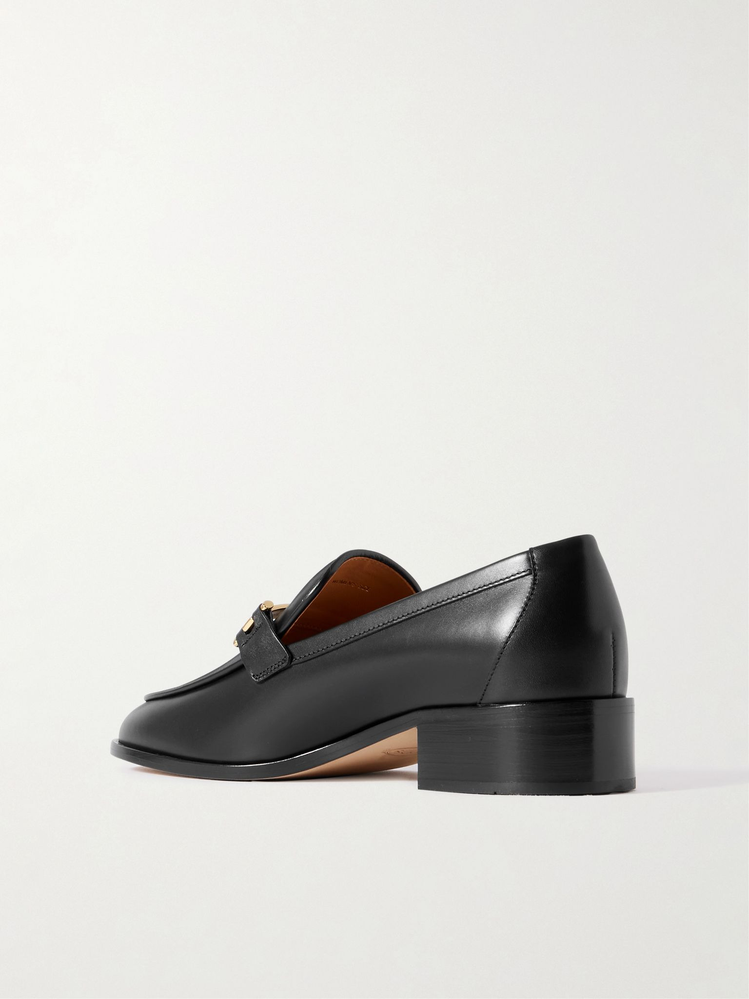 Embellished leather loafers Black - 3